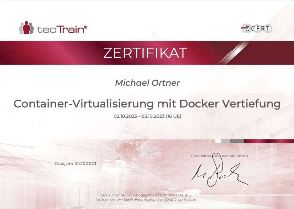 Container-Virtualisierung mit Docker – Vertiefung