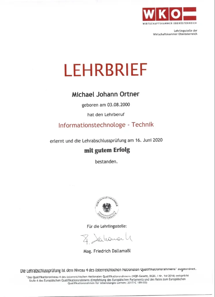 Lehrbrief – Informationstechnologe Technik