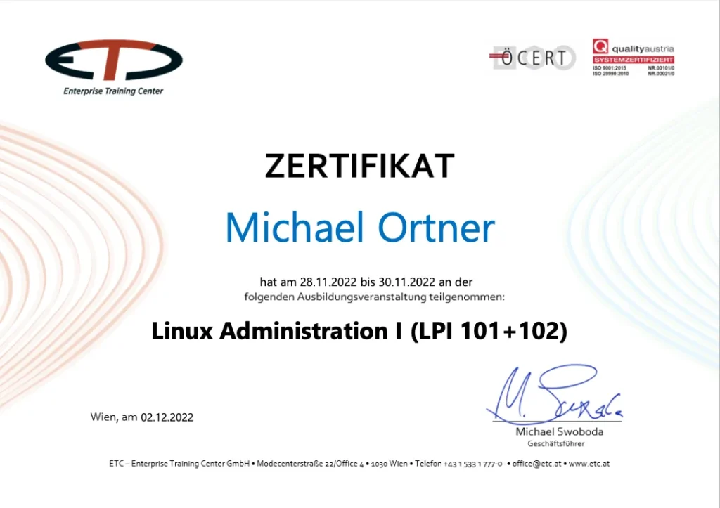 Linux Administration I (LPI 101+102)